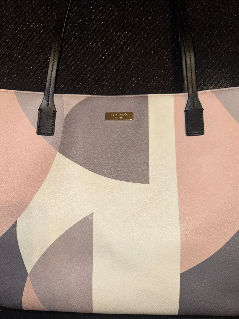 Kate Spade Pink & Gray Geometric Tote